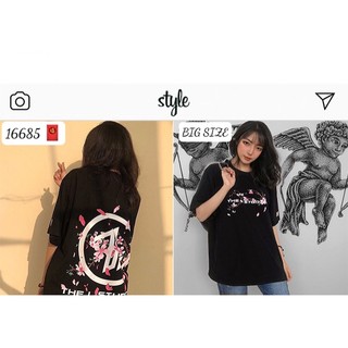 SALE-99.Áo thun BIGSIZE Oversize Hoa Đào THE A.OVR-QC 16685