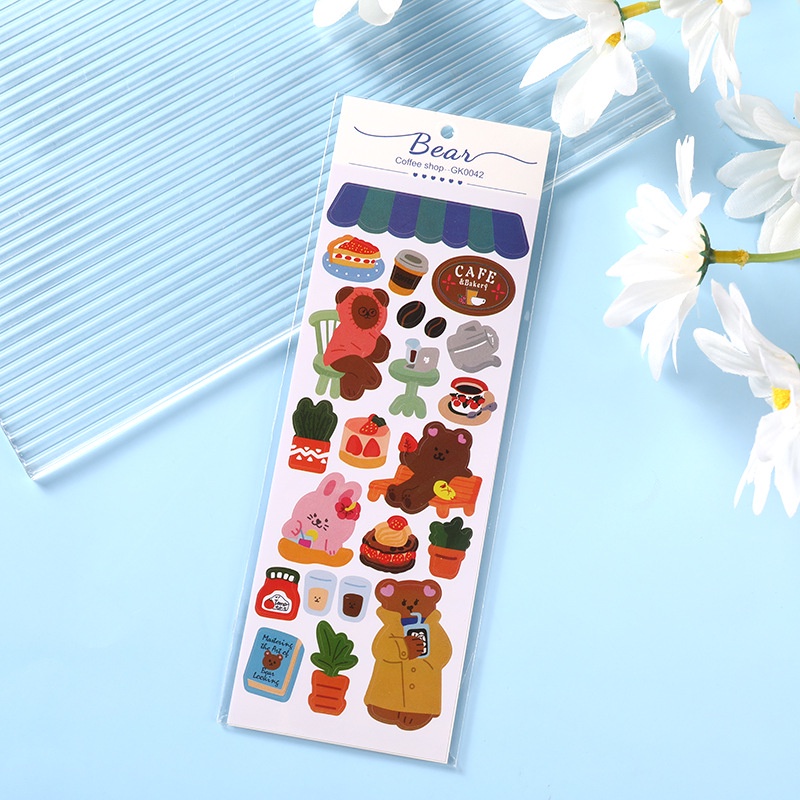 Miếng Dán Trang Trí Hình Gấu Goo GK0040 Dễ Thương