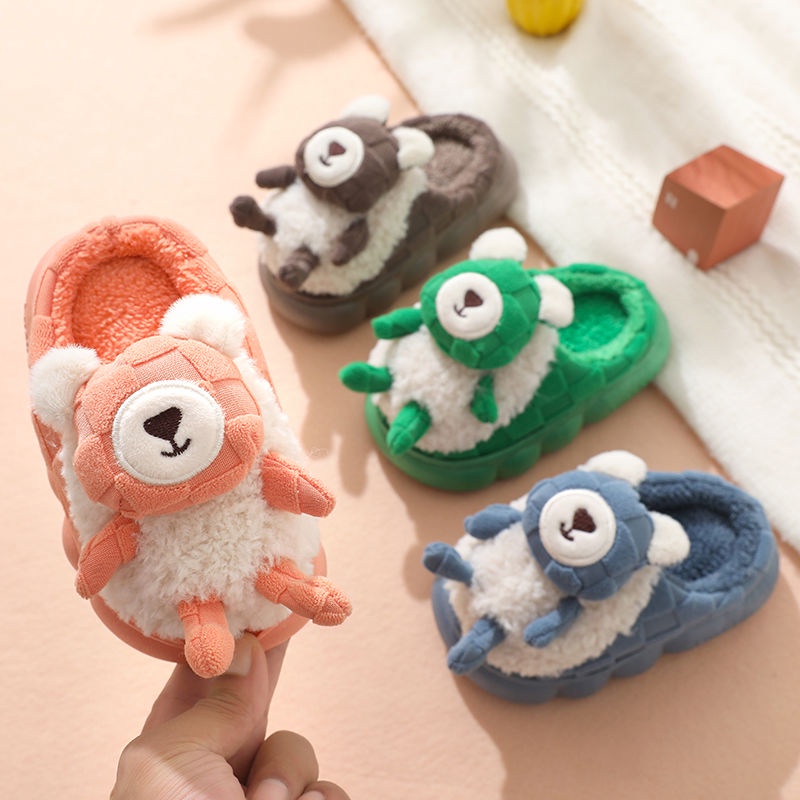 Dép Cotton Chống Trượt Chống Lạnh Siêu Dễ Thương Cho Bé Trai Và Gái