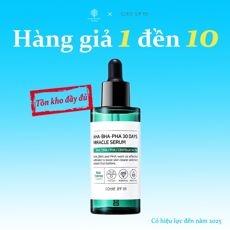 tinh chất Some By Mi AHA-BHA-PHA 30 Days Miracle Serum 50ml Hồi Phục Da, Giảm Thâm Mụn, Làm Mờ Sẹo Rỗ, Bảo Vệ Da Khỏi Ánh Nắng Mặt Trời Và Ô Nhiễm Môi Trường