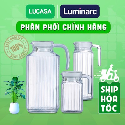 Bình Nước Thủy Tinh Luminarc Quadro Cao Cấp 0.5L - 1.1L - 1.7L | Phân Phối Chính Hãng