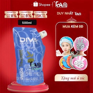 Dầu hấp ủ tóc diva collagen hair repair siêu mượt 500ml