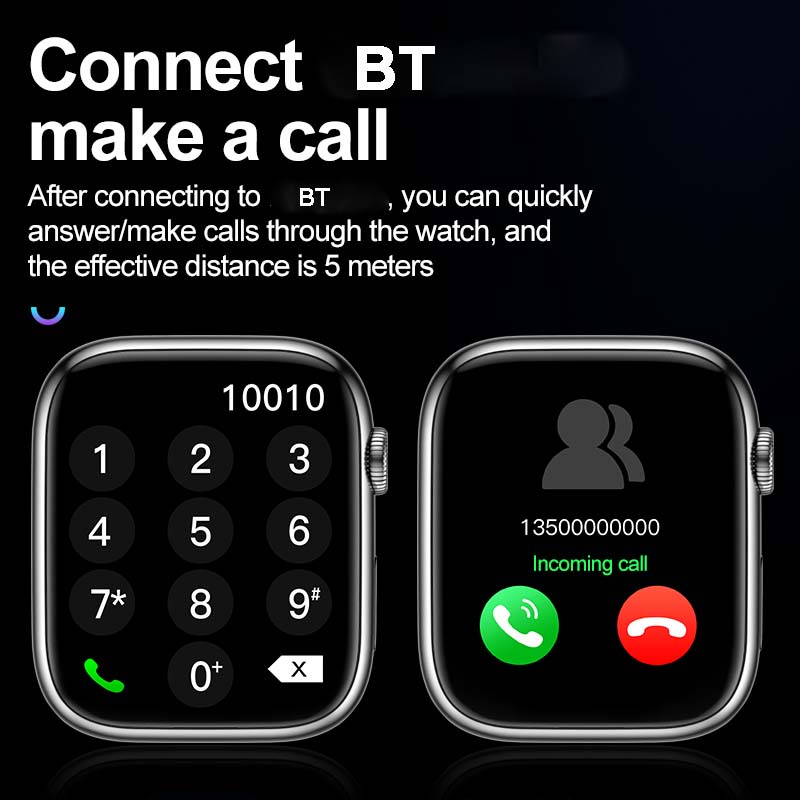 Đồng Hồ Thông Minh S7 IW7 MaX Màn Hình 1.9inch Màu Đen Bằng Thép Không Gỉ Hỗ Trợ Giọng Nói NFC Alipay