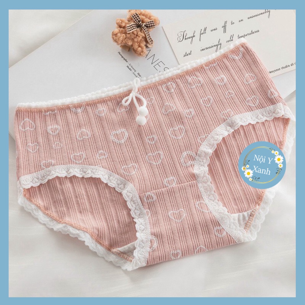 Quần Lót Nữ Cotton Tông Xanh Kháng Khuẩn Nhiều Họa Tiết  Xinh Xắn mã nội y xanh, chất đẹp, deal tốt