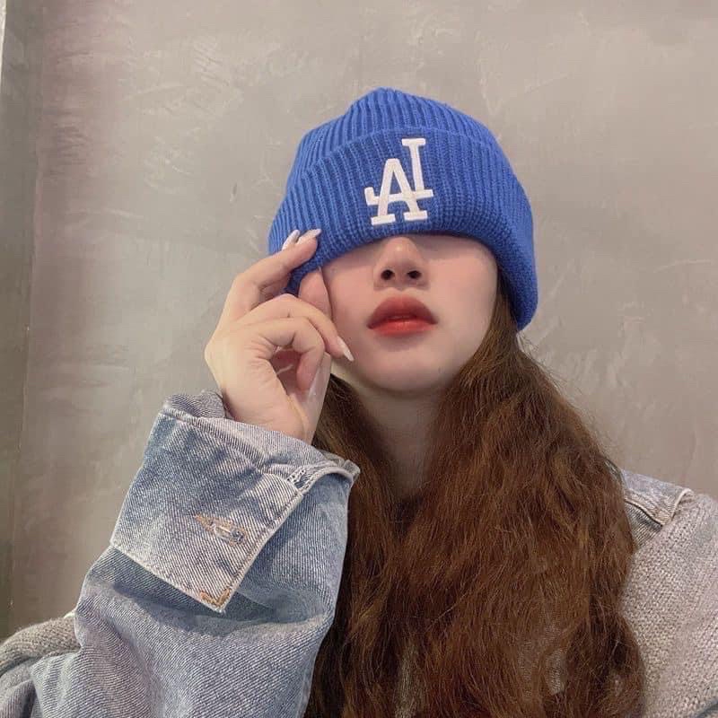 Mũ len logo MLB thêu nổi thời trang loại 1