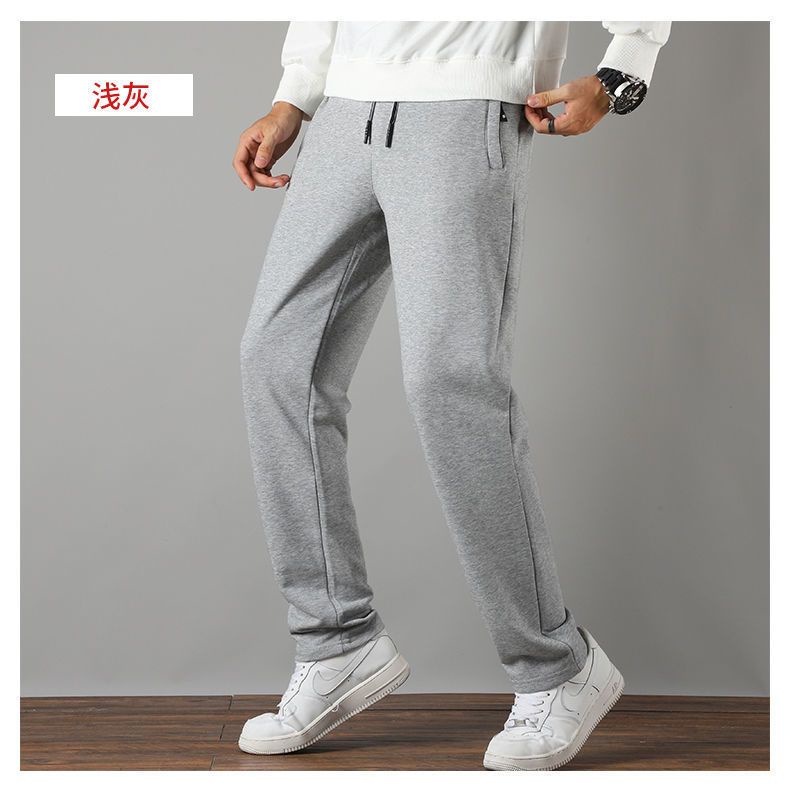 Quần jogger Dài Lót Nhung Dày Dặn Phối Túi Có Khóa Kéo Cỡ Lớn Thời Trang Thu Đông Cho Nam