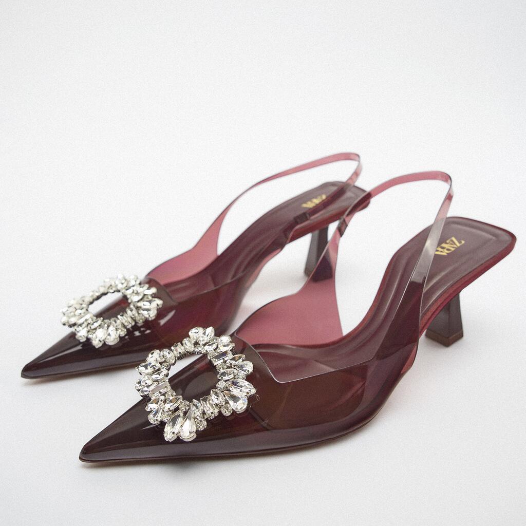 Hàng Mới Về Giày Cao Gót Đính Đá Thời Trang Nữ Tính 2220010 021