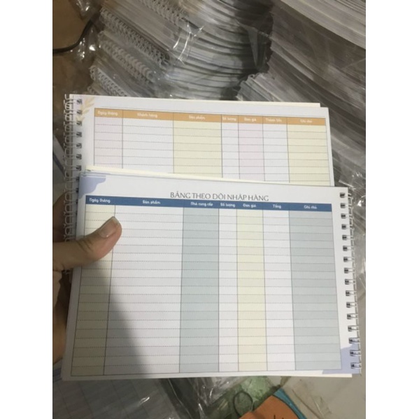 Sổ ghi nhập hàng hóa, tập ghi nhập hàng, sổ ghi bán hàng 100 trang- in 2 mặt