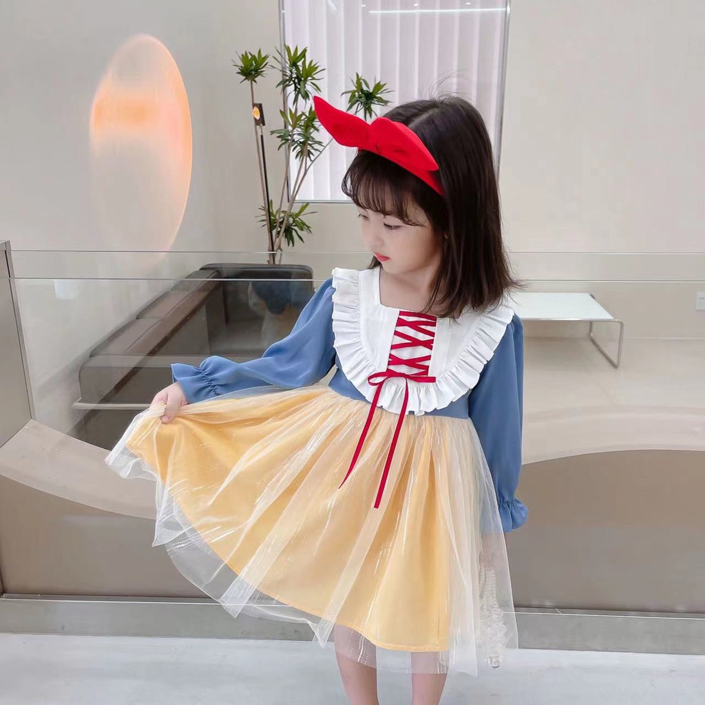 Đầm công chúa Bạch Tuyết IQ ANGEL phong cách Phương Tây xinh xắn mới lạ cho bé gái