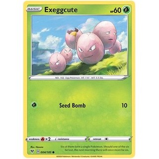 Thẻ bài pokemon exeggcute - 004/185 - common