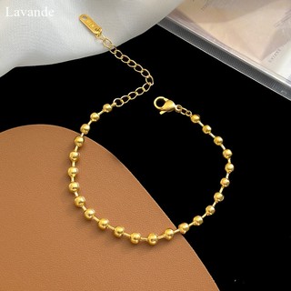   LAVANDE  Ánh Sáng Sang Trọng Đơn Giản Vòng Tay Nữ Vàng 18K Niche Cao Cấp Thép Titan Phù Hợp Với Vòng Tay Nam Vòng Tay Cặp Đôi Quà Tặng S1J1 