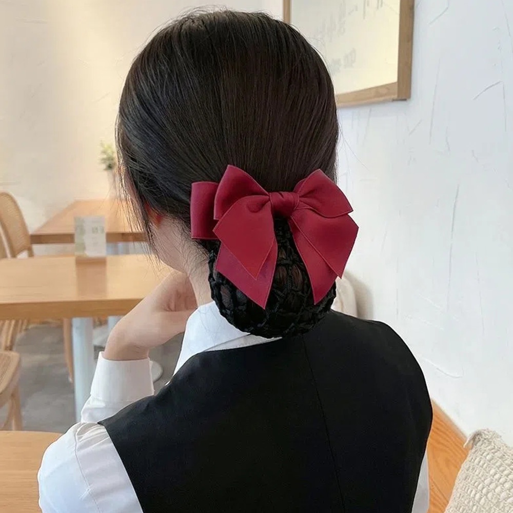 Kẹp Tóc Nơ Đôi Ruy Băng Thanh Lịch Thời Trang Cho Nữ