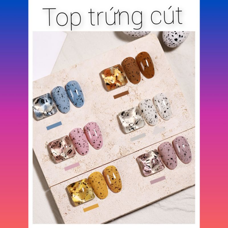 Top trứng cút, sơn trứng cút angels gel nail