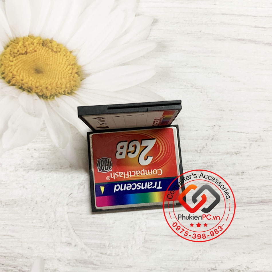 Thẻ nhớ CF card Transcend công nghiệp 2GB 133x, chuyên dùng cho máy CNC, PLC, cơ khí chính xác