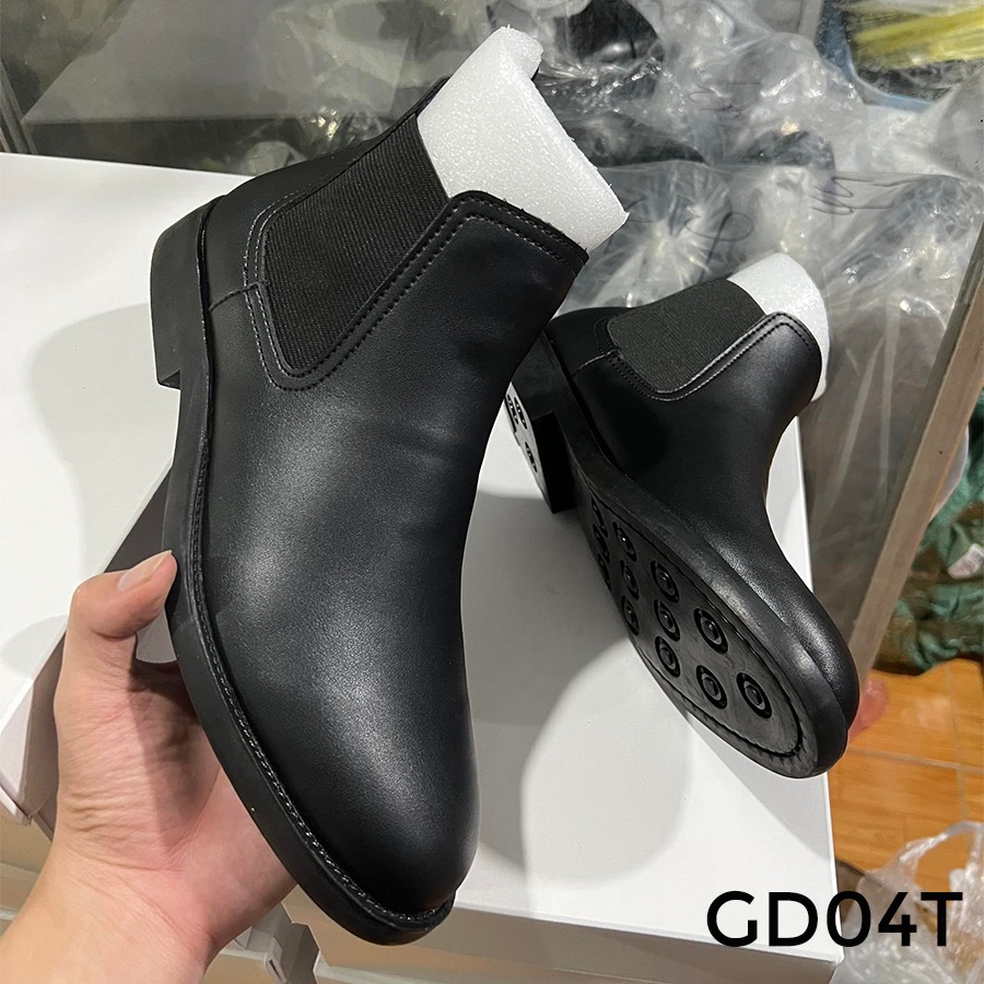 Chelsea boots classic mũi tròn cổ lửng da bò nguyên tấm mới nhất 2023 BOX88