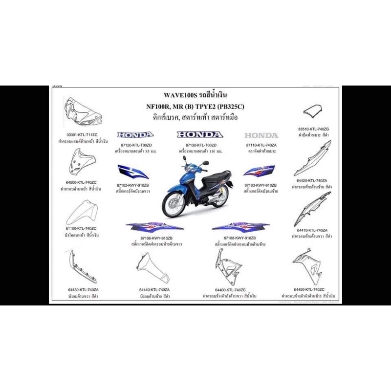 Tem thái wave 100 màu xanh