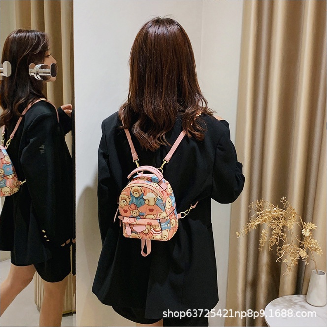 Balo nữ thời trang chất vải dệt hình gấu Nga cực xinh Capucha BL13