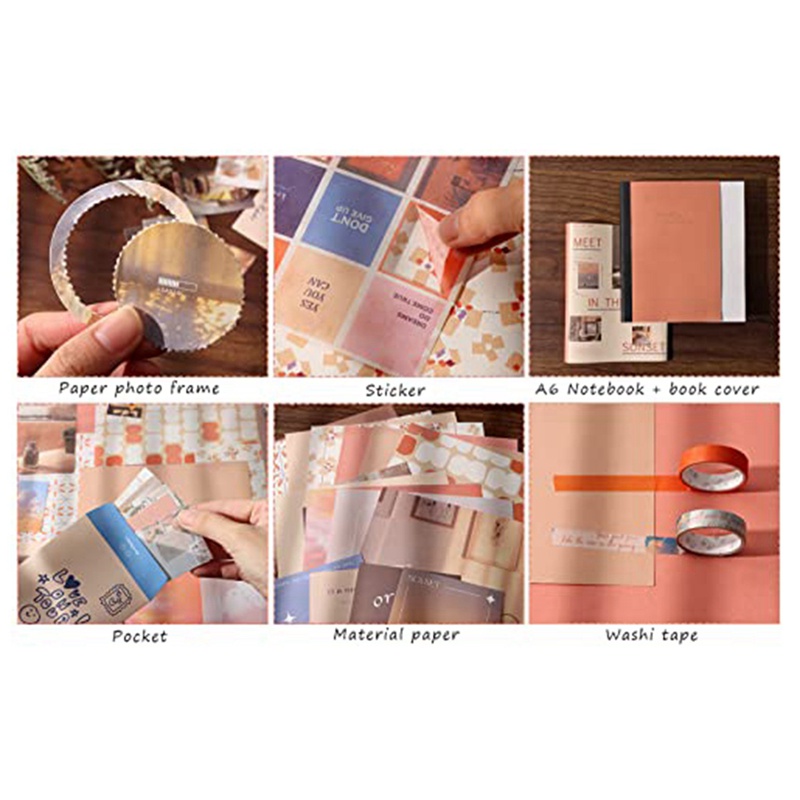 Bộ Sổ Lưu Niệm Tạp Chí Junk Với Tập Nhật Ký / Quà Tặng Cho Thanh Thiếu Niên