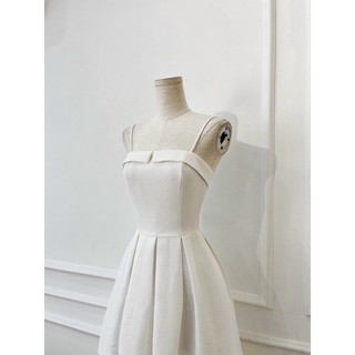 Đầm Xoè 2 Dây Chất Linen