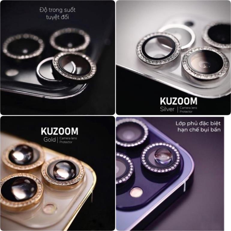 💎 HÀNG CAO CẤP LEN KUZOOM ĐÍNH ĐÁ 💎iPhone 13 / 14 SIERIES DÁN BẢO VỆ CAMERA - CHỐNG TRẦY XƯỚC