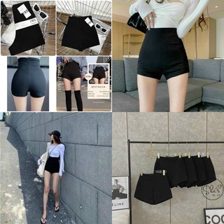 Quần short nữ cạp cao khoá sau,quần sooc nữ dance chất vải umi hàn co giãn