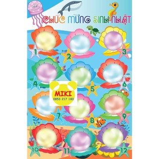 Tranh decal trang trí góc sinh nhật 12 tháng