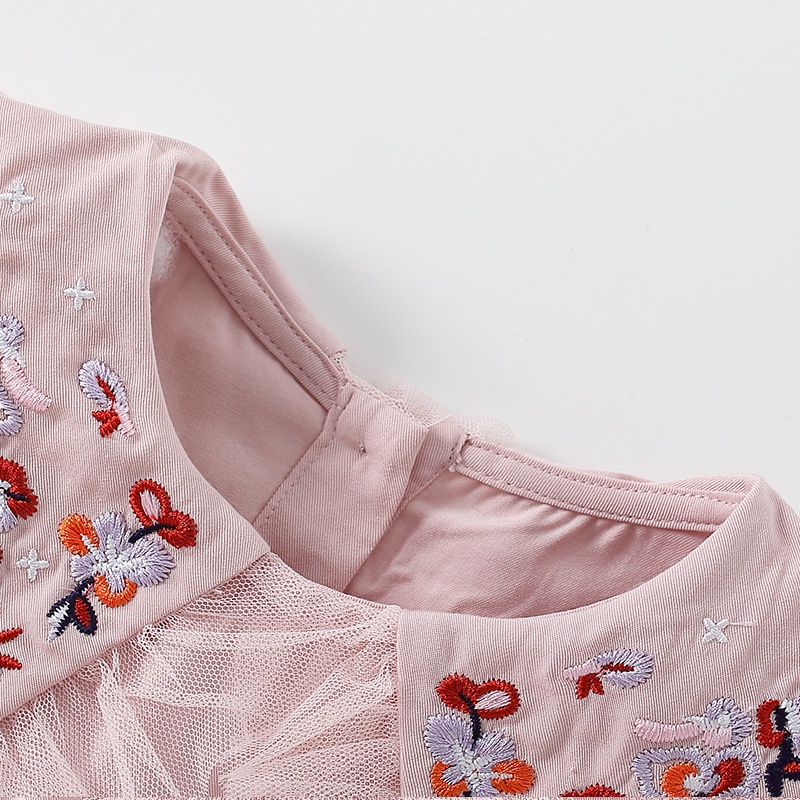 Váy vé gái, đầm ren Malwee siêu mềm nhiều lớp bồng bềnh cổ thêu hoa cầu kì ngọt ngào xinh như búp bê Xu Xu Kids