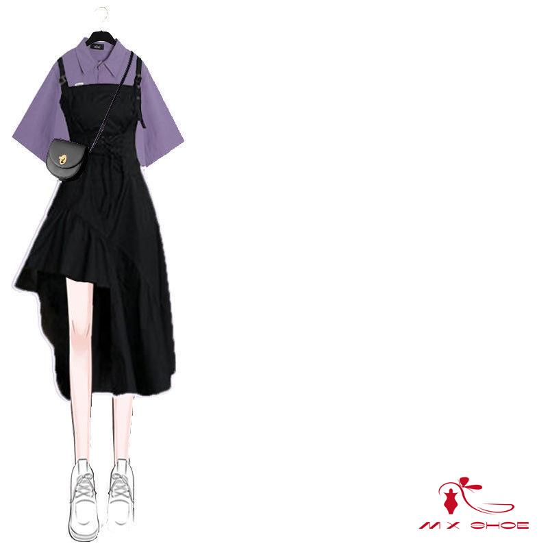 Set Áo Tay Ngắn Và Chân Váy Hai Dây Thời Trang 2022 Cho Nữ