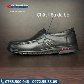 Giày Da Nam Trung Niên D58 Đen