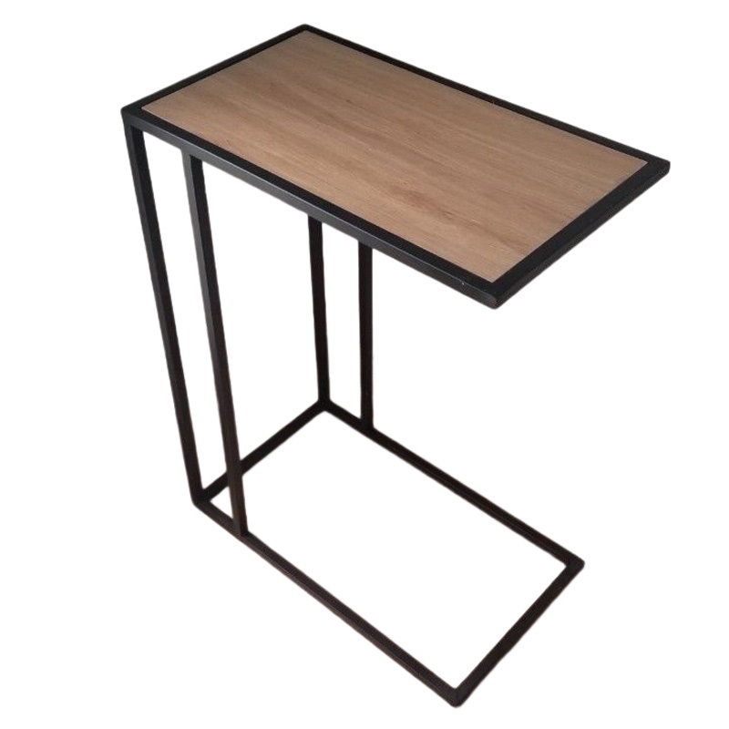 Bàn laptop mini đa năng chân sắt - Bàn trà sofa phòng khách QAB01 KT tổng 50 x 30 x 67 cm