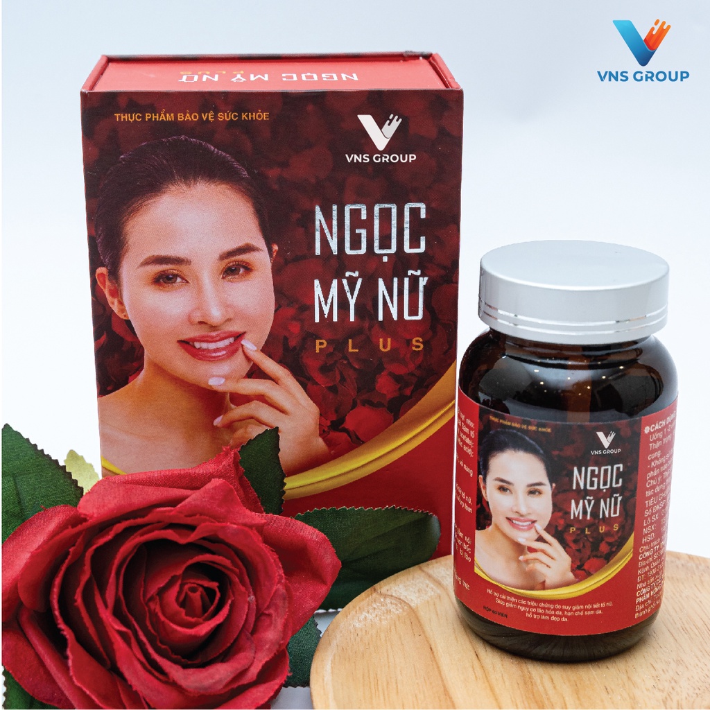 Viên uống nội tiết tố Ngọc Mỹ Nữ Plus VNS Group đẹp da, cải thiện cân bằng nội tiết tố nữ hộp 60 viên