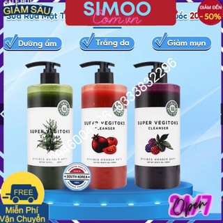Sữa rửa mặt trắng da - sữa rửa mặt giảm mụn sủi bọt làm sạch thải độc rau củ quả hàn quốc 200ml