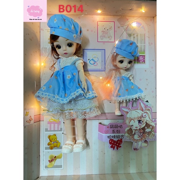 Đồ chơi bé gái - Đồ chơi búp bê- Hộp 2 búp bê Barbie chị em trang phục lolita dễ thương