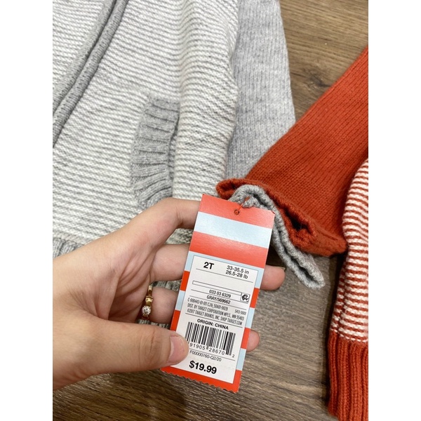 XD- Áo khoác len mũ lót lông size 12m-5y