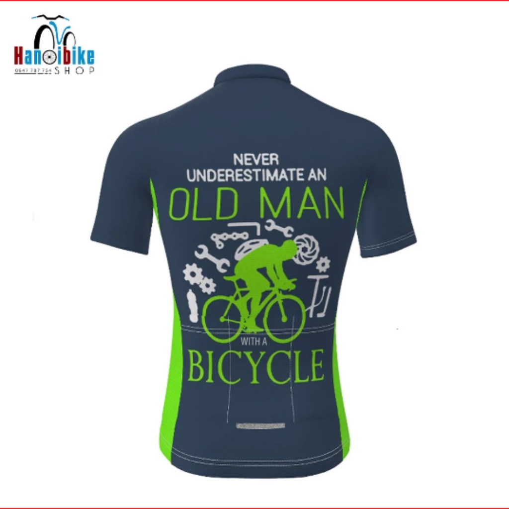 Áo ngắn tay đạp xe thể thao 21Grams Old Man Xanh đậm xanh lá