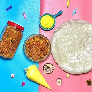 Combo bánh tráng phơi sương muối tép hành phi TẶNG kèm bơ. Bánh tráng vân nguyễn