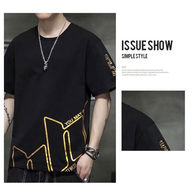 Áo Thun Tay Ngắn Cổ Tròn Dáng Rộng In Họa Tiết Thời Trang Mùa Hè Cho Nam