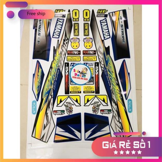 DECAL PVC 5 LỚP CHẤT LƯỢNG CAO Tem rời Sirius xanh gp