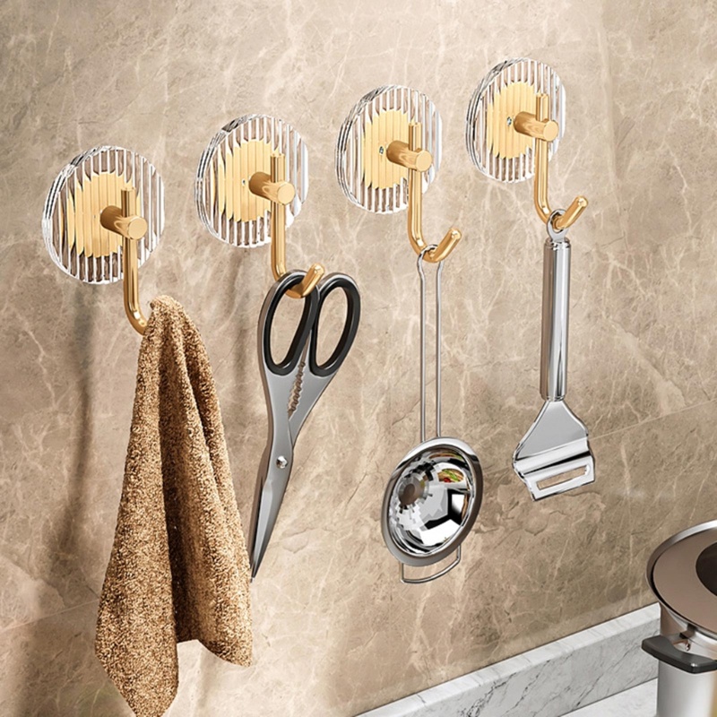 Giá Đỡ Túi Xách / Áo Khoác Gắn Tường Bằng Acrylic Trong Suốt Không Cần Đục Lỗ Cho