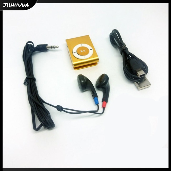 Loa Nghe Nhạc Mp3 Mini Dạng Kẹp Có Dây Cáp Sạc Usb Và Tai Nghe 3.5mm Hỗ Trợ Thẻ Tf