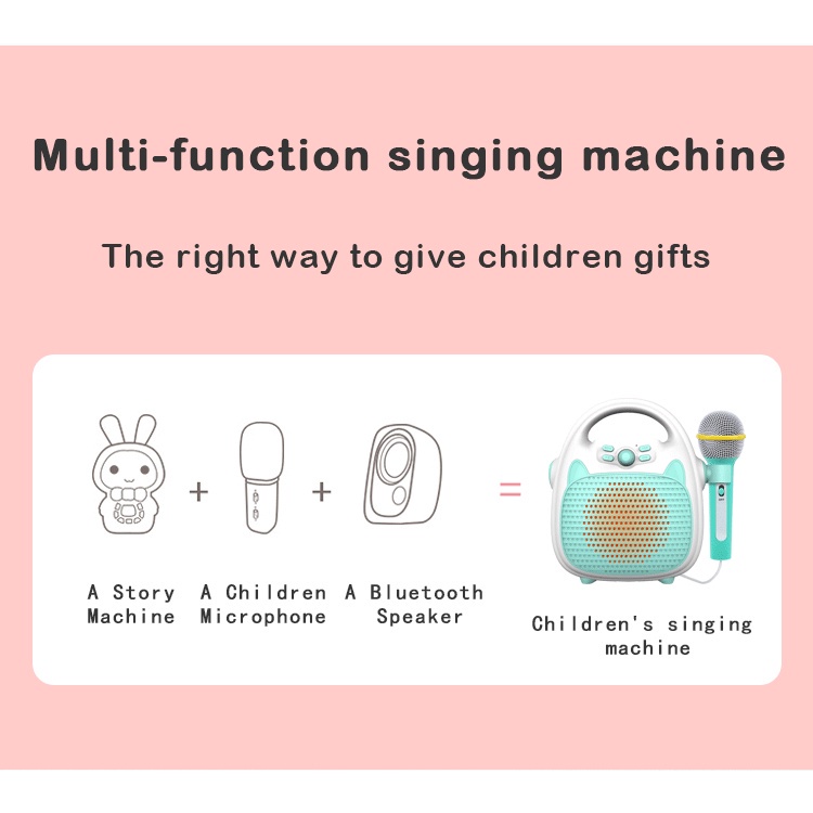 Đồ chơi máy hát karaoke Loa Bluetooth Hát Karaoke Với 1 Micro Di Động Cho Bé Trai Gái