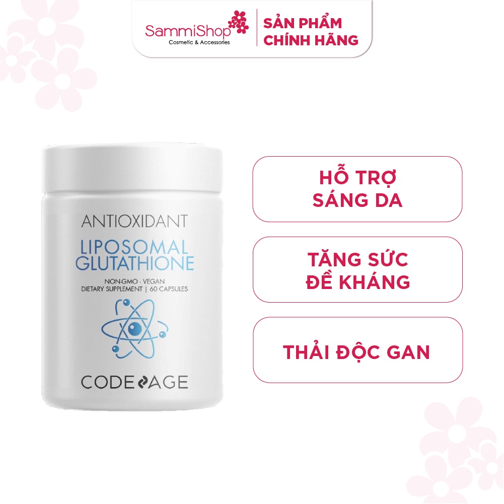 Codeage Thực phẩm bảo vệ sức khỏe Liposomal Glutathione