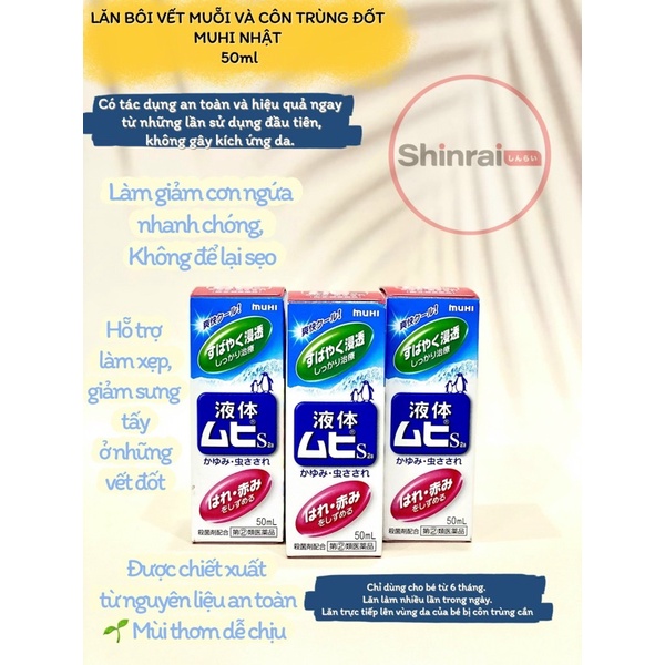 Lăn trị muỗi đốt và côn trùng cắn Muhi ( cho trẻ từ 6 tháng )