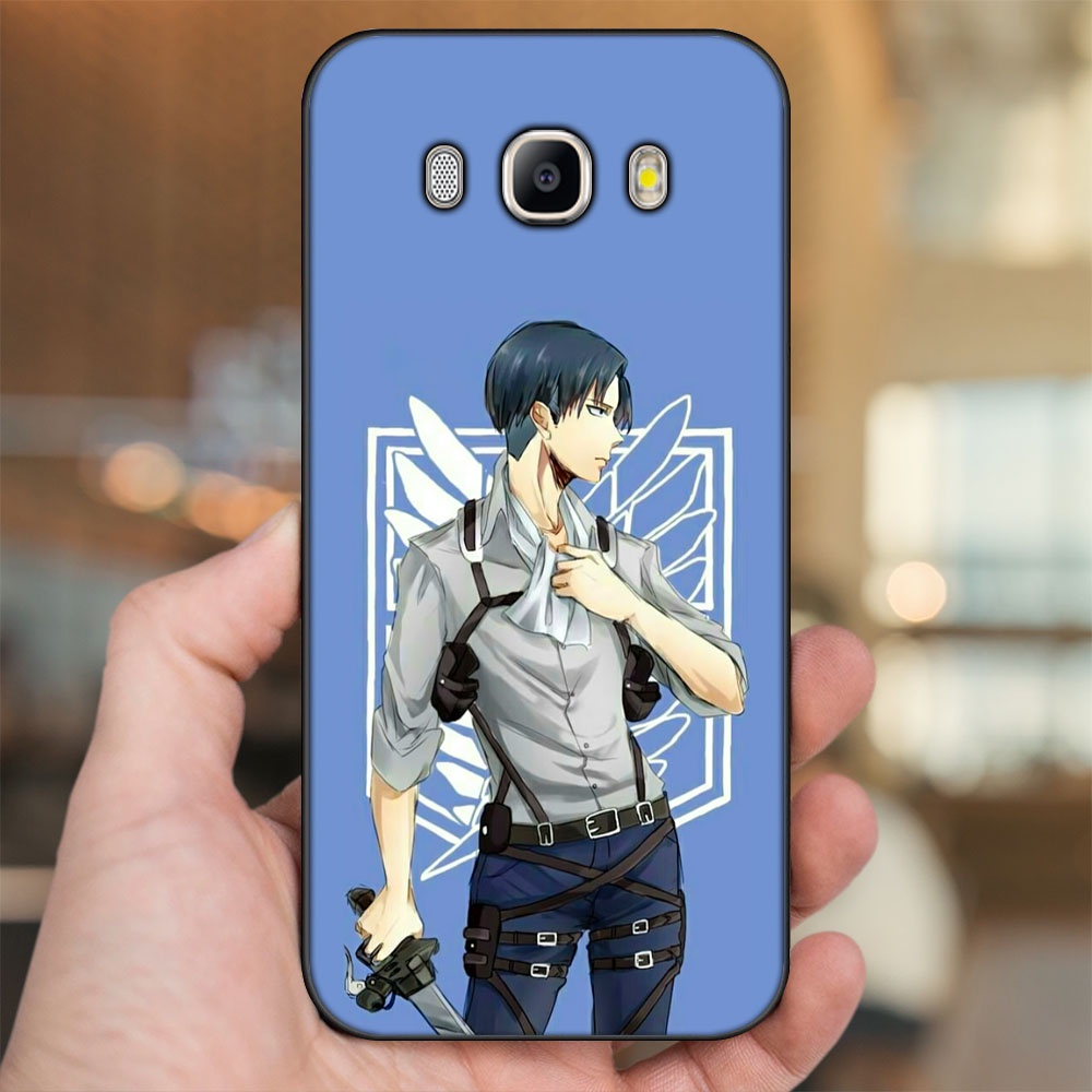 Ốp lưng Samsung J5 2016, J7 2016 viền đen in hình Levi Ackerman Attack On Titan