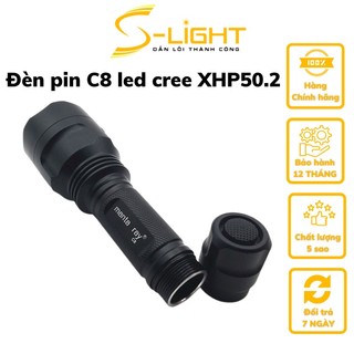 Đèn pin C8 led cree XHP50.2 siêu sáng chính hãng