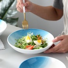 (ẢNH THẬT) Tô salad vân xoáy Weiss phong cách Bắc Âu - Bát Đĩa nhà hàng, bát tô sứ cao cấp không chì xuất khẩu