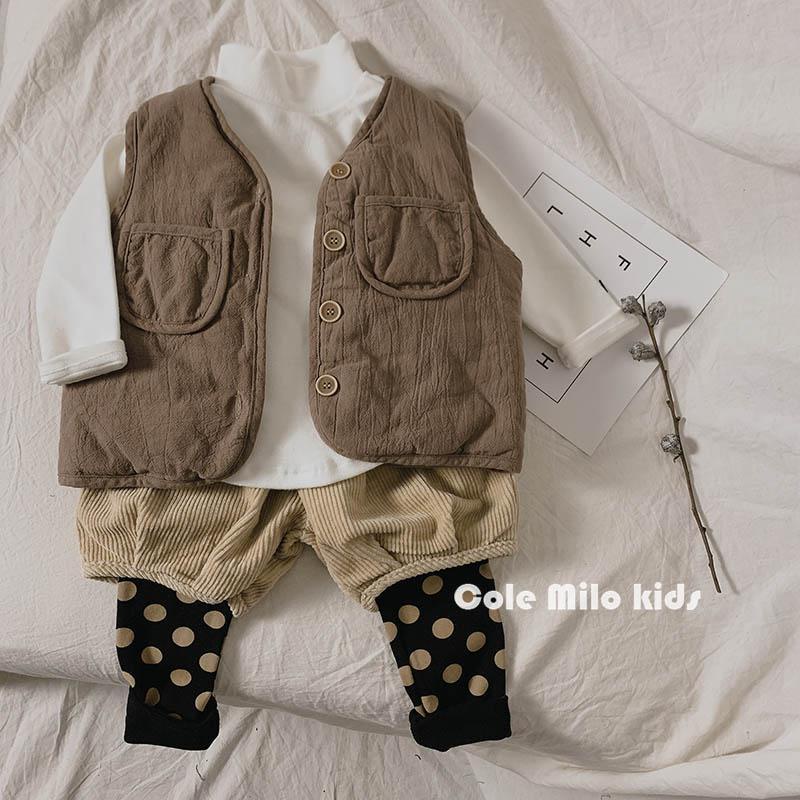 Áo Khoác Cotton Lanh Không Tay Phong Cách Hàn Quốc Thời Trang Thu Đông 2021 Cho Bé Trai Và Bé Gái