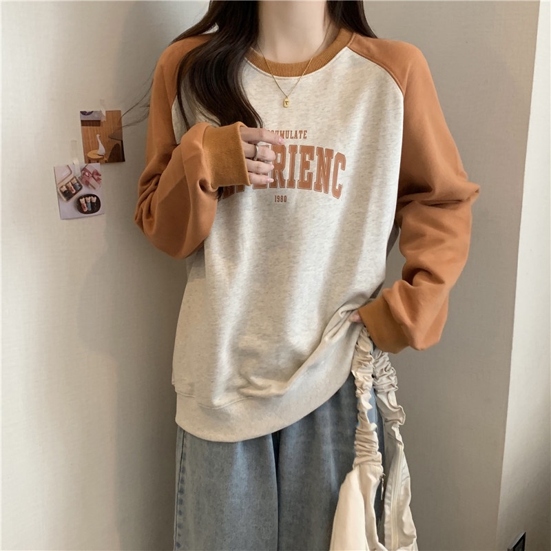 Áo Nỉ Nữ Dài Tay Cổ Tròn Thời Trang Hàn