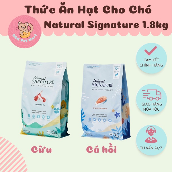 Hạt Hữu Cơ Cho Chó Natural Signature - Túi 1.8kg