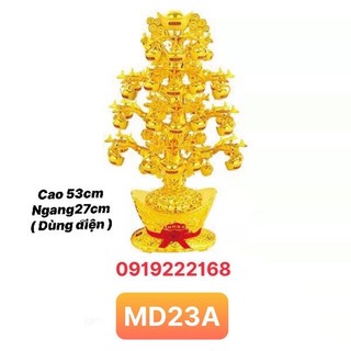( CÓ SẴN ) ĐÈN CÂY VÀNG XOAY MAY MẮN LỚN MD23 (XÀI ĐIỆN)